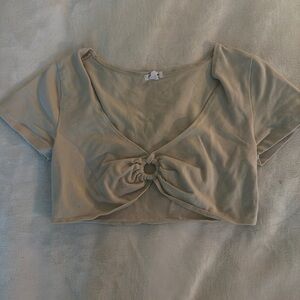 Women's Tan Crop Top